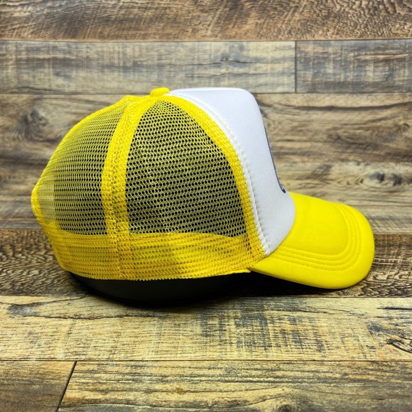 McDonalds Mens Trucker Hat Yellow Snapback Big Mac Tonight Advertisement Cap - Picture 5 of 9
